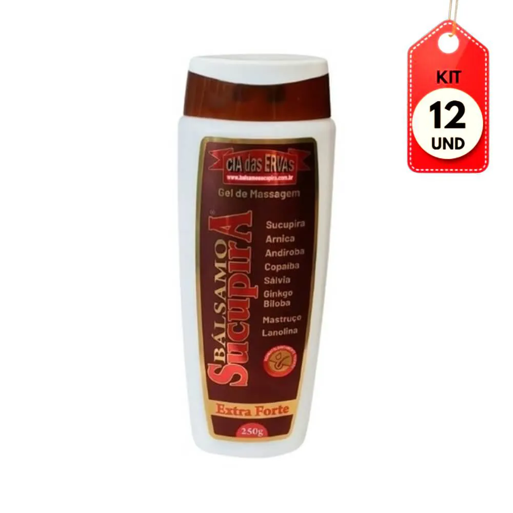 KIT C/12 SUCUPIRA BALSAMO GEL DE MASSAGEM 250G