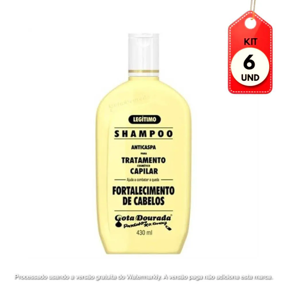 KIT C/06 GOTA DOURADA TRADICIONAL SHAMPOO 430ML