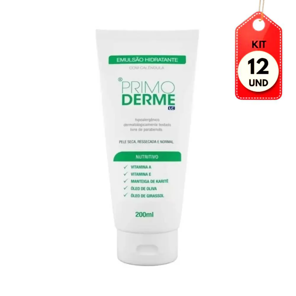 KIT C/12 PRIMODERME EMULSãO HIDRATANTE 200ML