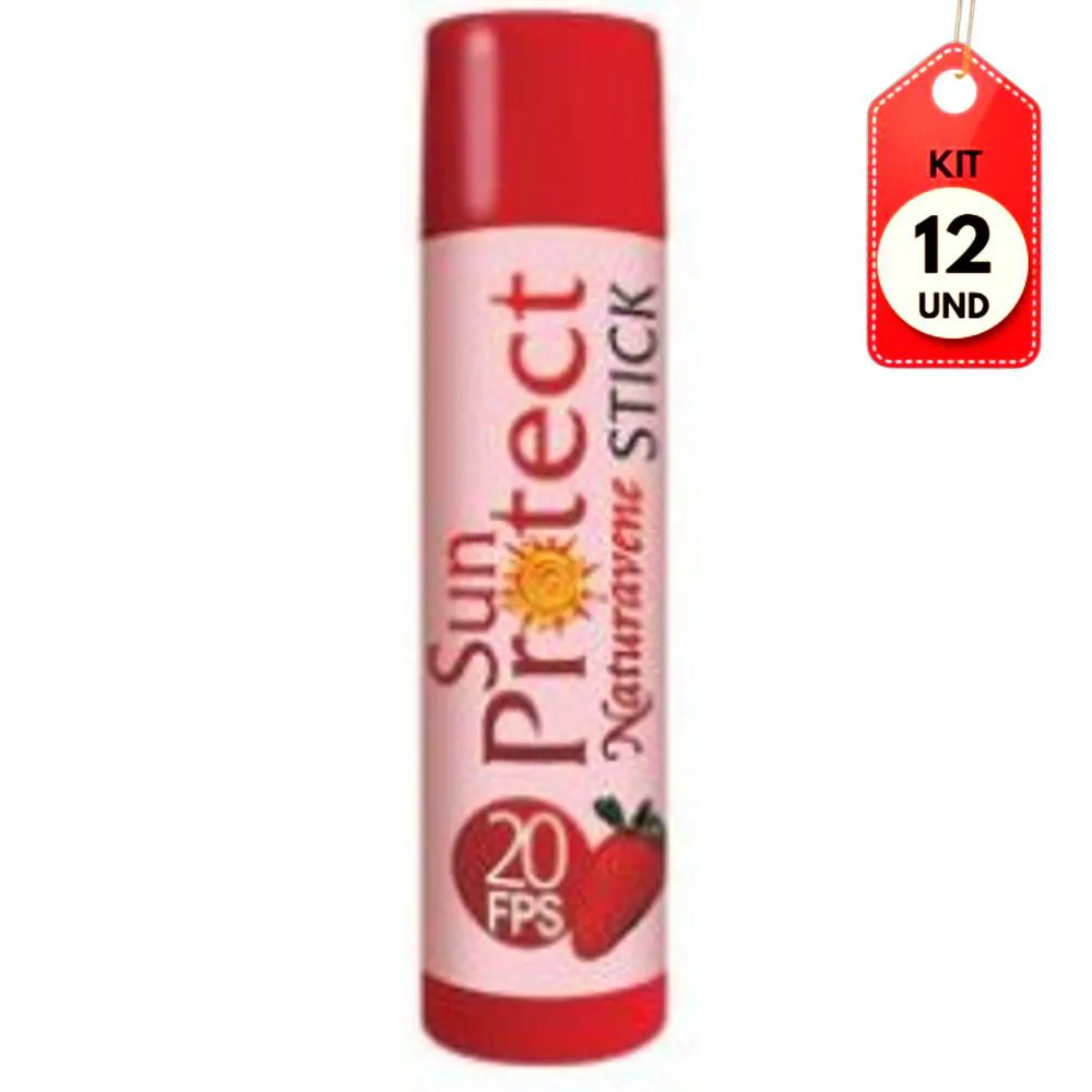 KIT C/12 NATURAVENE KIDS FPS20 PROTETOR LABIAL MORANGO