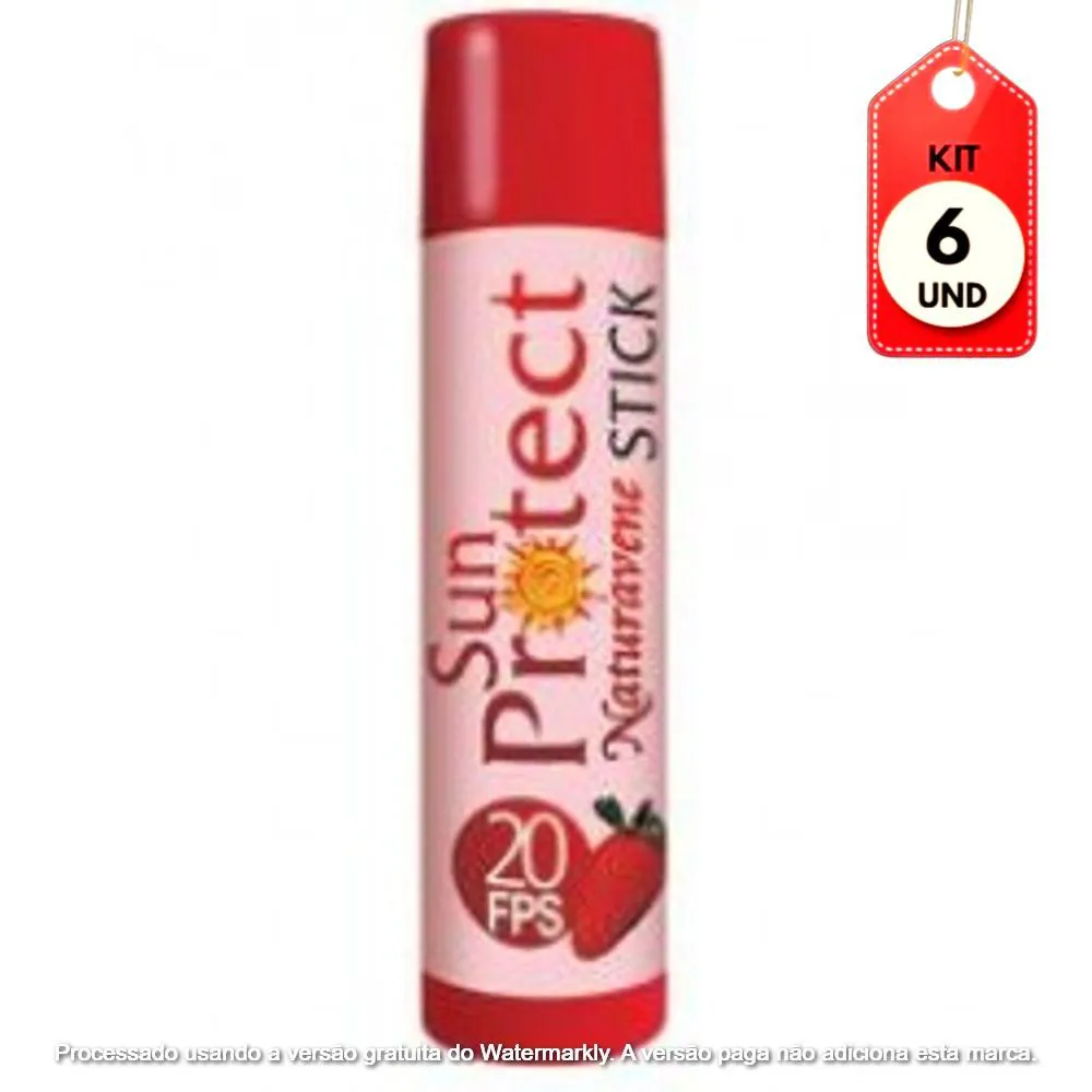 KIT C/06 NATURAVENE KIDS FPS20 PROTETOR LABIAL MORANGO