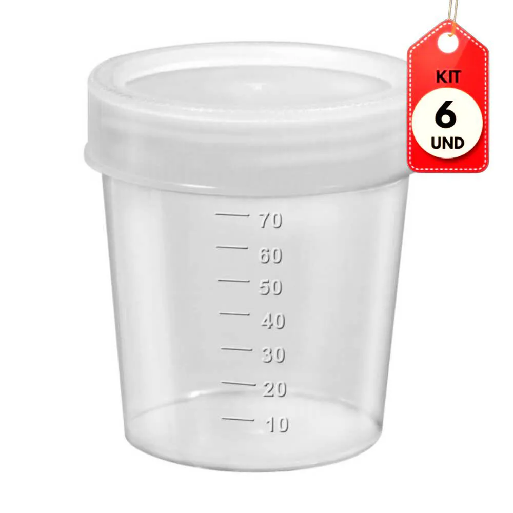 KIT C/06 J. PROLAB COLETOR UNIVERSAL 80ML NãO ESTéRIL