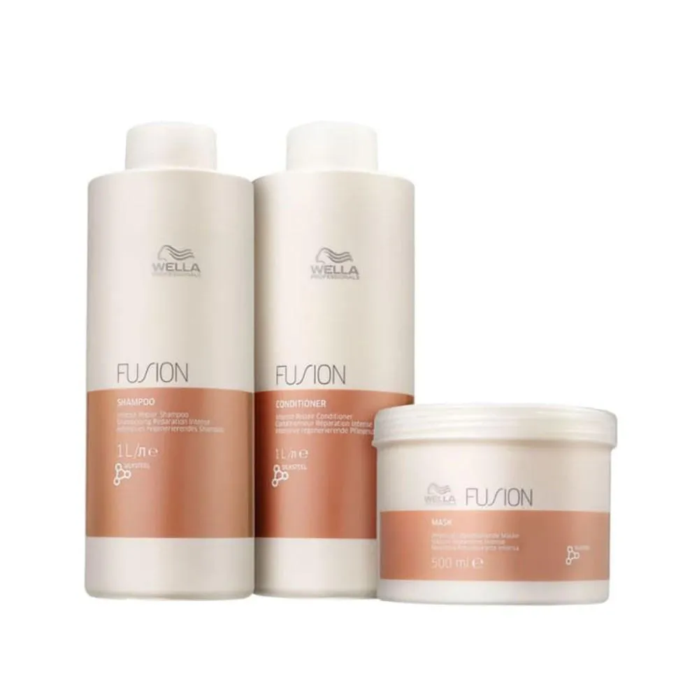 WELLA PROFESSIONALS FUSION SHAMPOO + CONDICIONADOR 1L + MÁSCARA 500ML