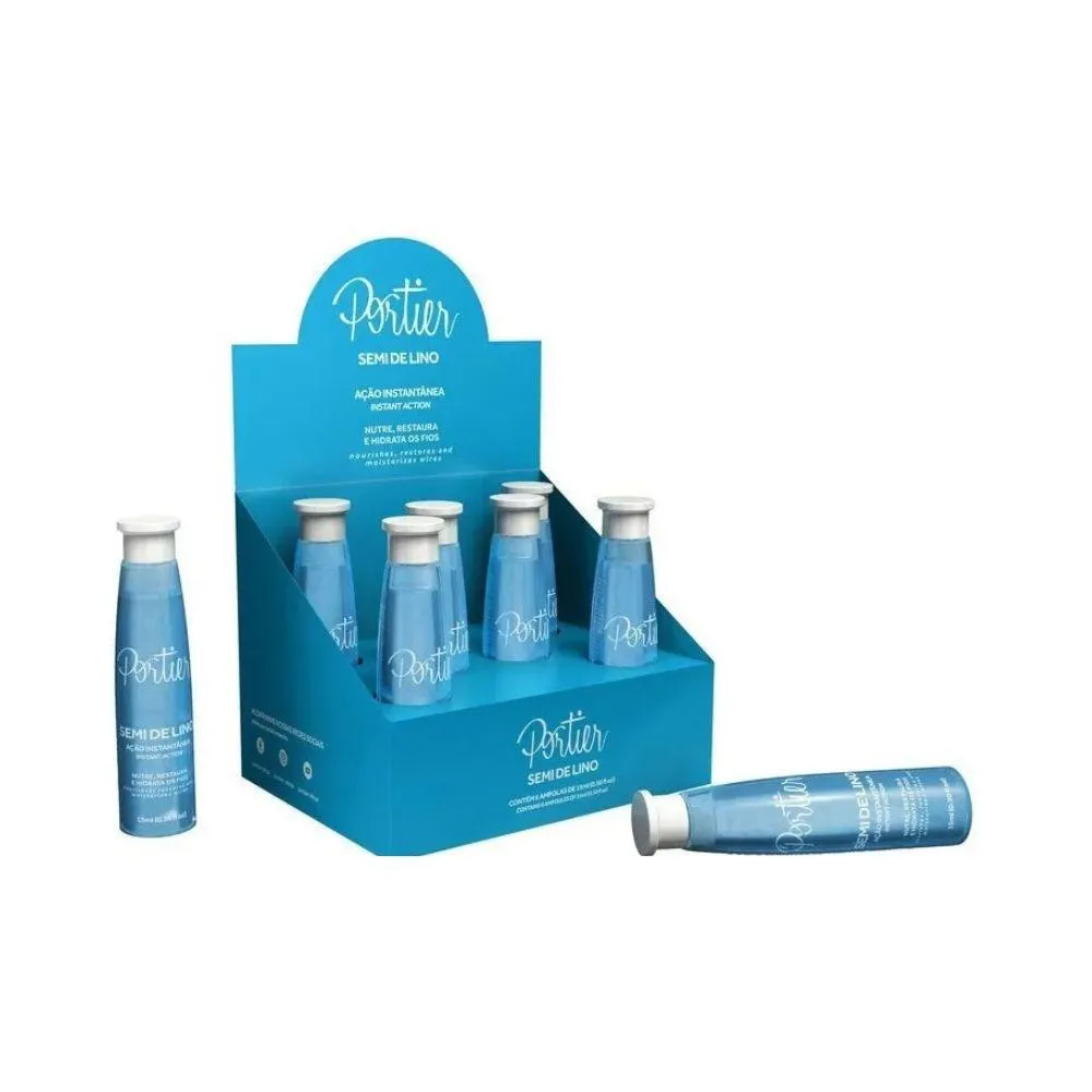 PORTIER SEMI DE LINO AMPOLA AÃ§Ã£O INSTANTÃ¢NEA 6 X15ML