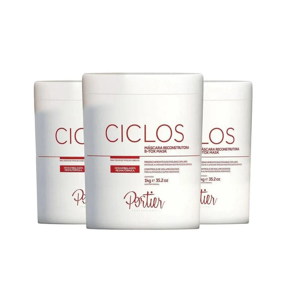 PORTIER CICLOS B-TOX MÁSCARA RECONSTRUTORA 3 X 1KG