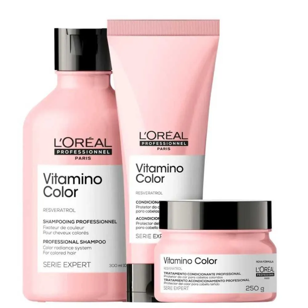 L’Oréal PROFESSIONNEL VITAMINO COLOR SHAMPOO 300ML + CONDICIONADOR 200ML + MÁSCARA 250G
