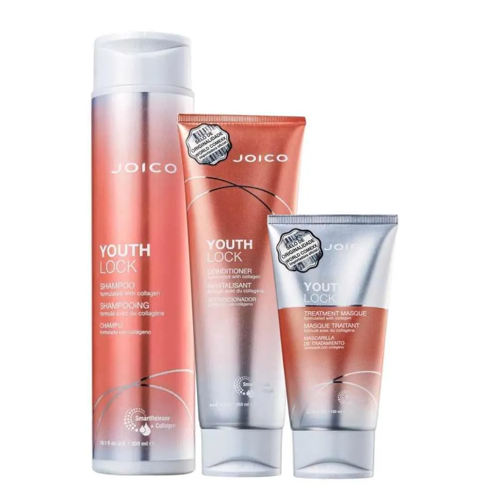 JOICO YOUTH LOCK SHAMPOO 300ML + CONDICIONADOR 250ML + MÁSCARA 150ML