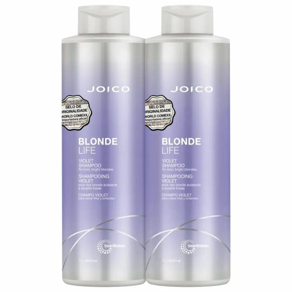 JOICO BLONDE LIFE VIOLET SMART RELEASE SHAMPOO 1000ML + CONDICIONADOR 1000ML