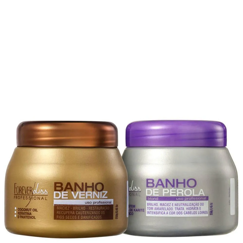 FOREVER LISS MÁSCARAS BANHO DE PÃ©ROLA 250G E VERNIZ 250G