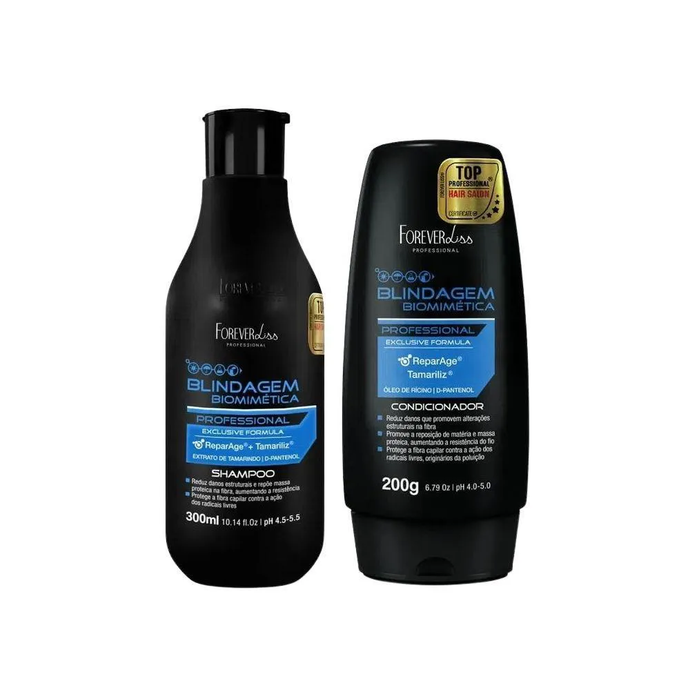 FOREVER LISS BLINDAGEM BIOMIMÃ©TICA CAPILAR SHAMPOO +CONDICIONADOR