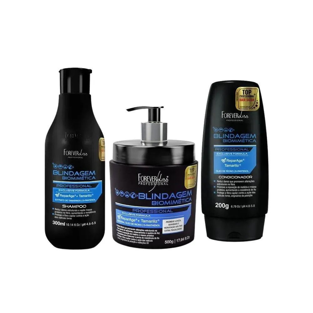 FOREVER LISS BLINDAGEM BIOMIMÃ©TICA CAPILAR COMPLETO