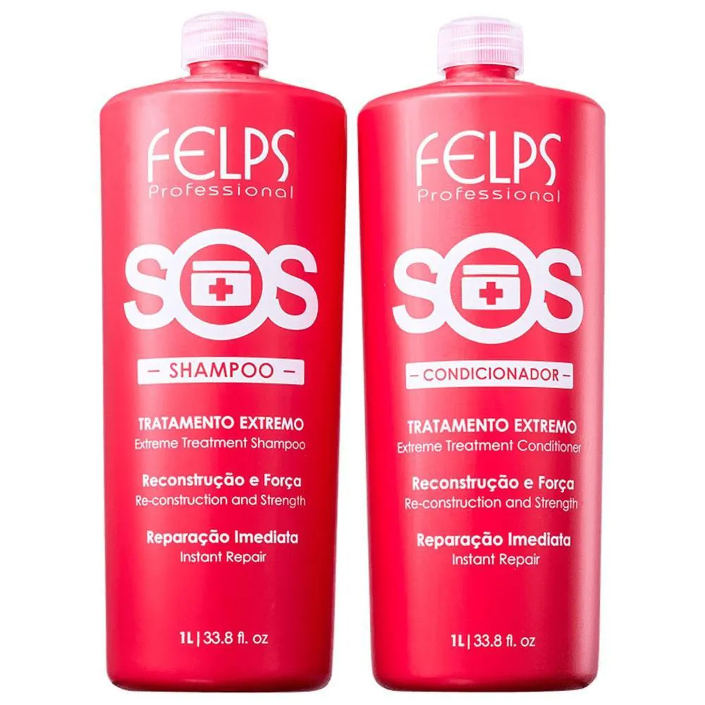 FELPS PROFESSIONAL S.O.S SHAMPOO + CONDICIONADOR (2 X 1000ML)