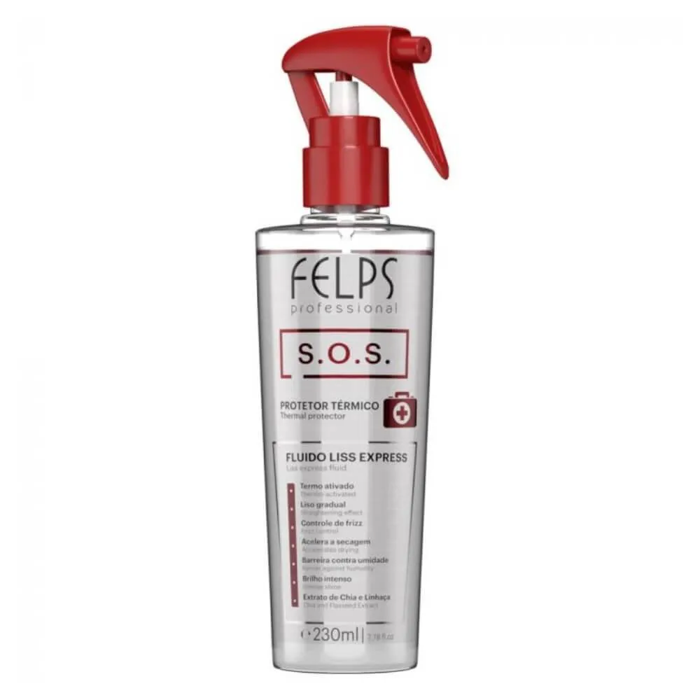 FELPS PROFESSIONAL S.O.S LISS EXPRESS FLUÃ­DO TERMOPROTETOR 230ML