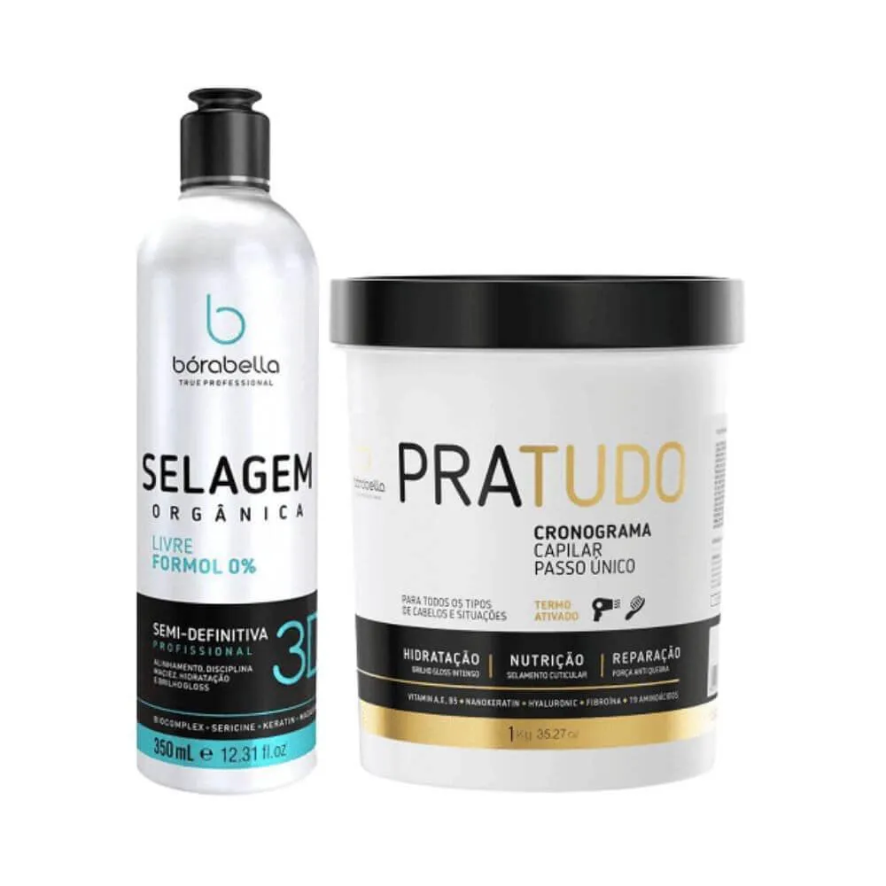 BORABELLA KIT SELAGEM 3D SEMI DEFINITIVA 350ML + PRATUDO 1KG