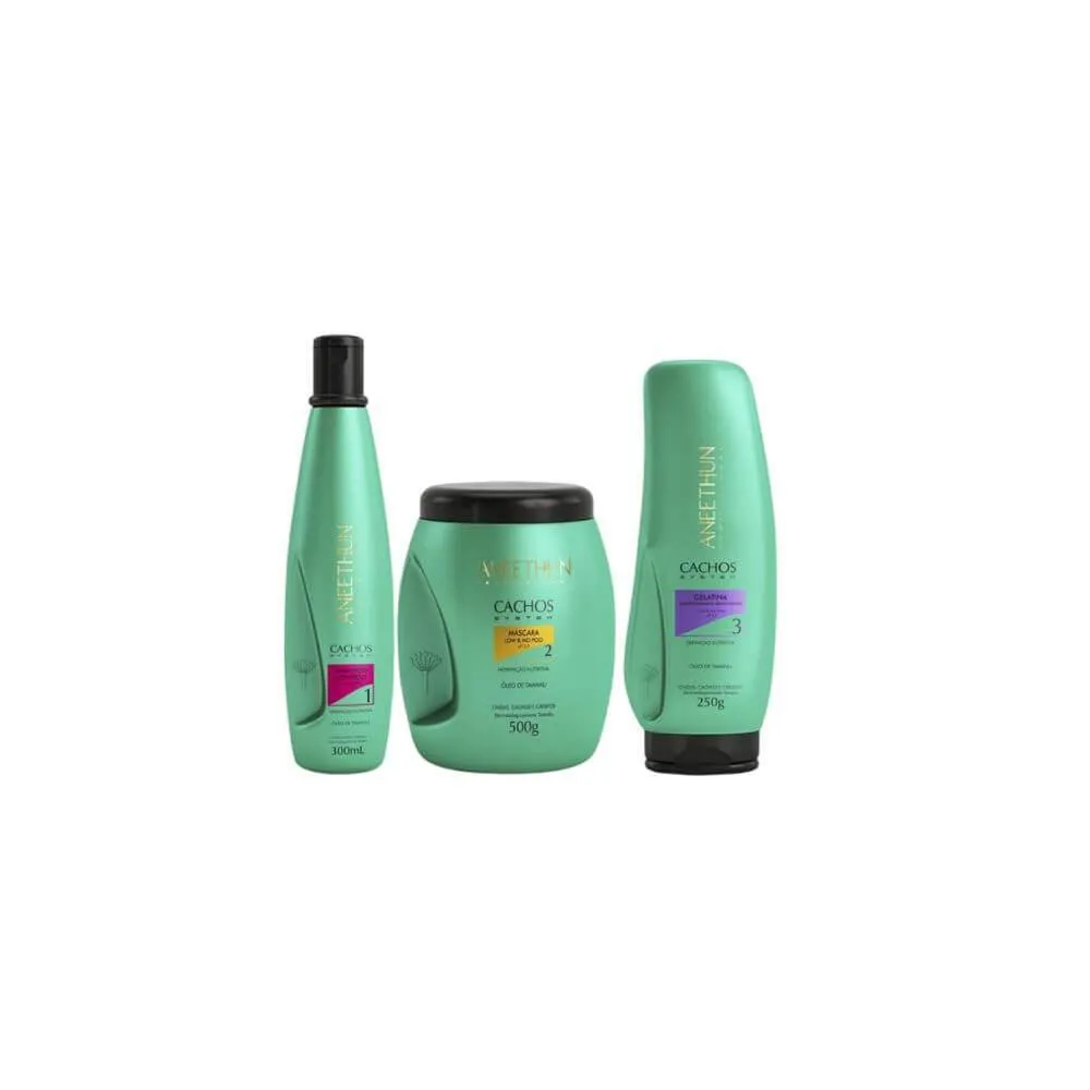 ANEETHUN CACHOS SHAMPOO 300ML + MÁSCARA 500G + GELATINA 250G
