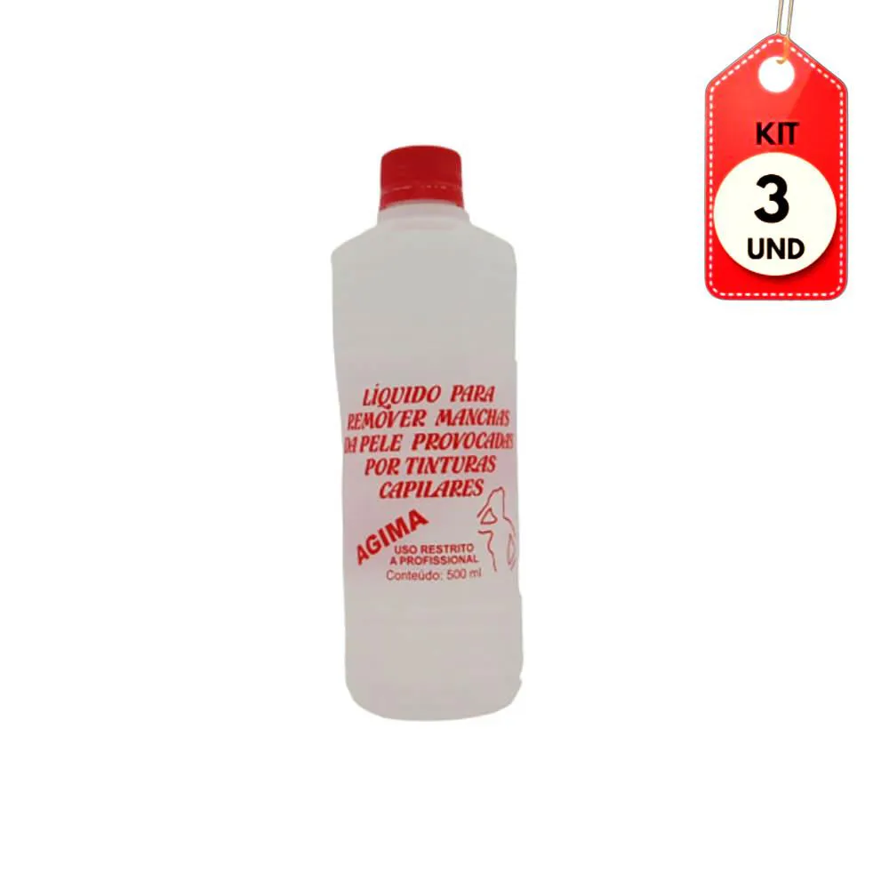 KIT C/03 AGIMA TIRA MANCHAS DE TINTURA 500ML