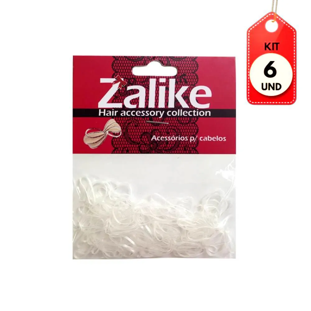 KIT C/06 ZALIKE ELáSTICO SILICONE TRANSPARENTE P C/100