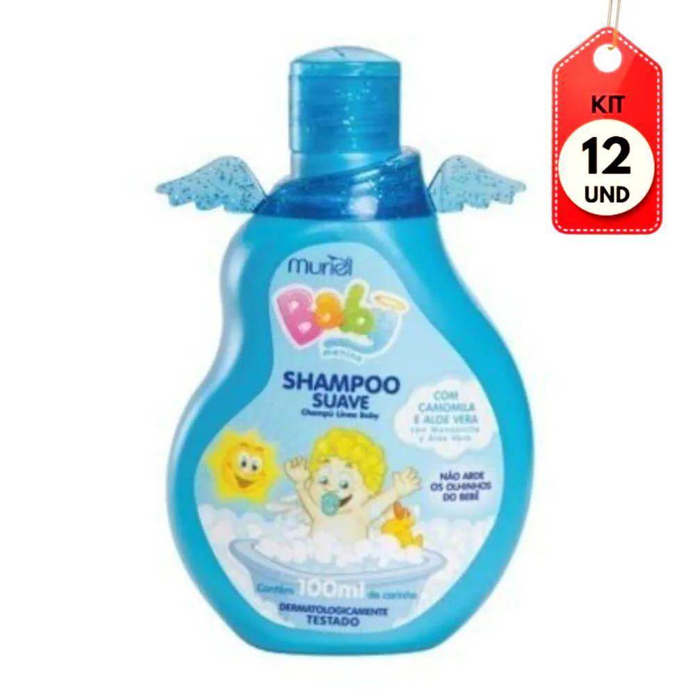 KIT C/12 MURIEL BABY AZUL SHAMPOO 100ML