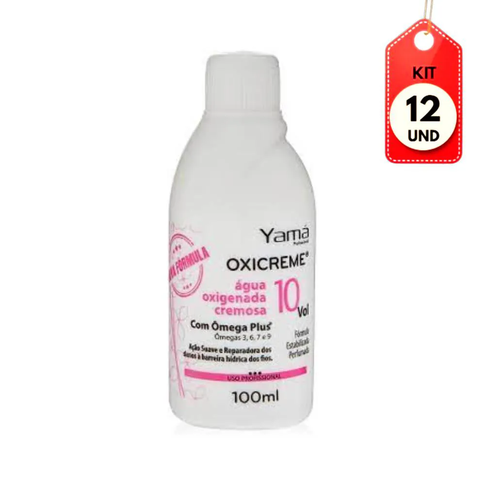 KIT C/12 YAMá ÁGUA OXIGENADA 10VOL CREMOSA 100ML