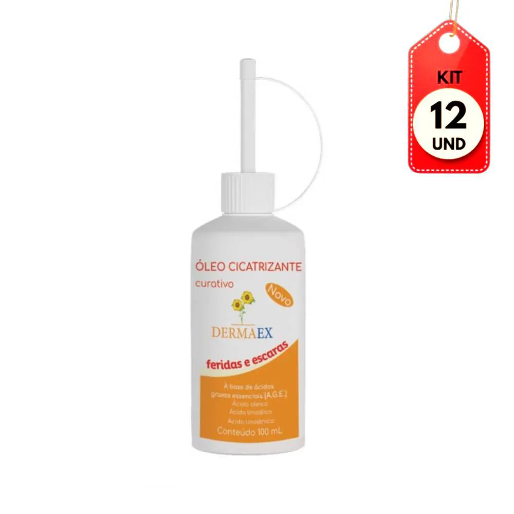 KIT C/12 DERMAEX ÓLEO DE GIRASSOL CICATRIZANTE 100ML