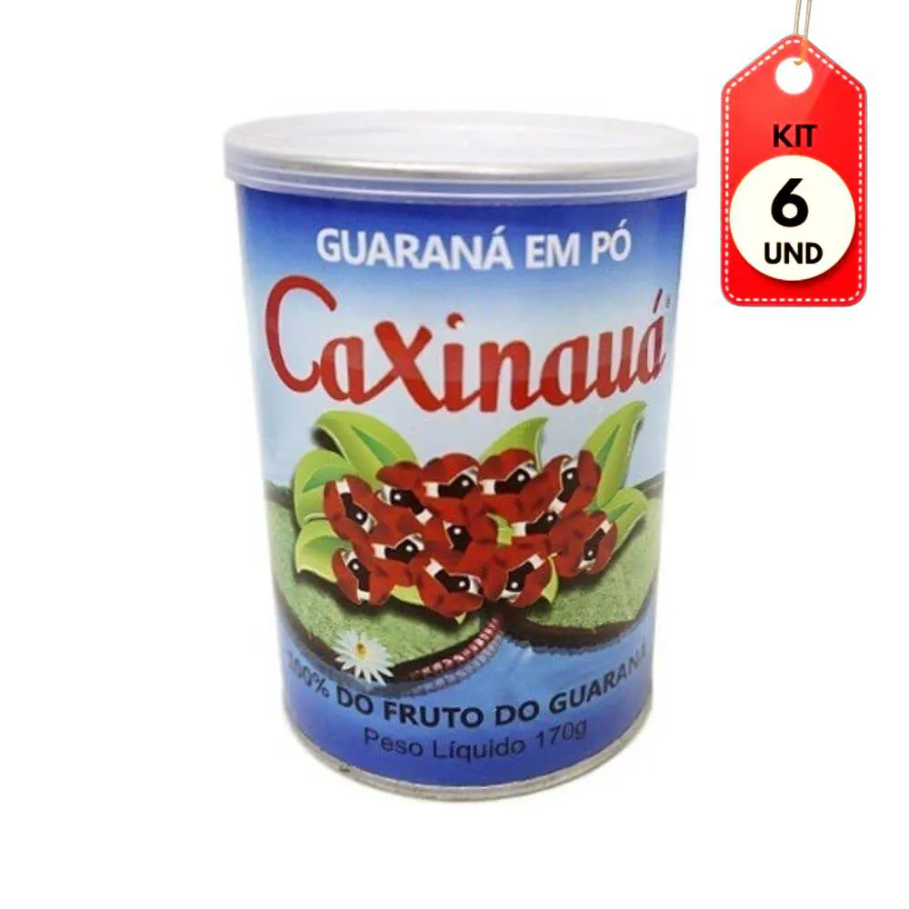 KIT C/06 CAXINAUá GUARANá EM Pó 170G