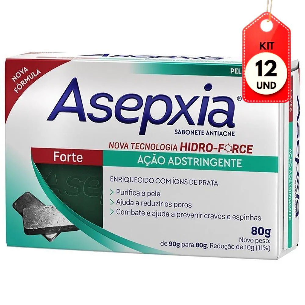 KIT C/12 ASEPXIA SABONETE FORTE 80G