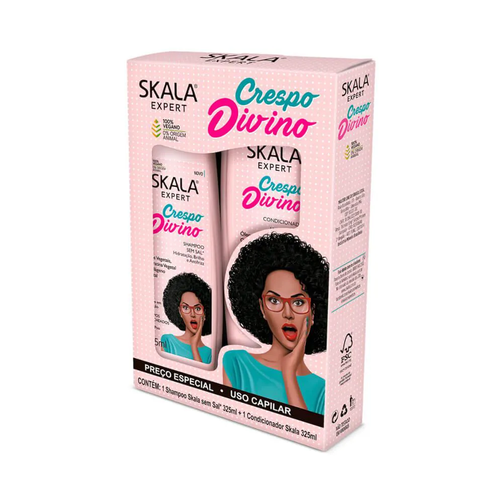SKALA CRESPO DIVINO SHAMPOO + CONDICIONADOR
