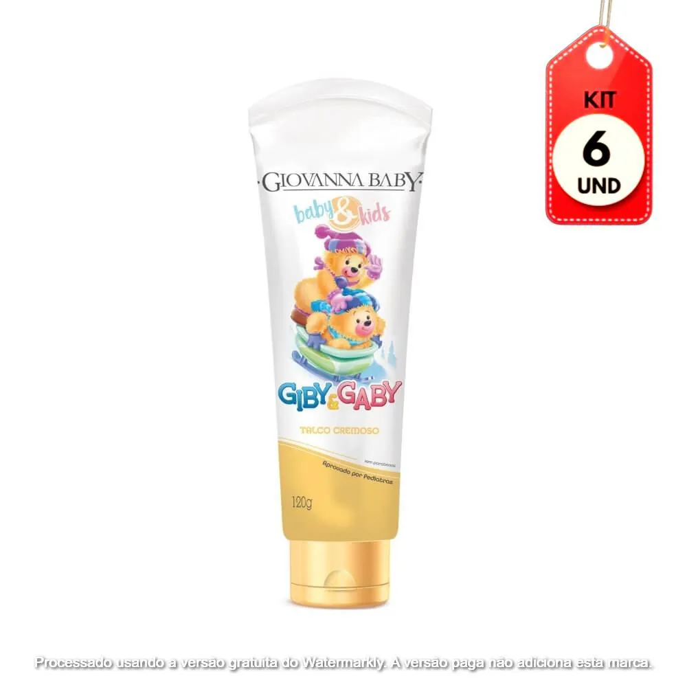 KIT C/06 GIOVANNA BABY GIBY TALCO CREMOSO INFANTIL 120ML