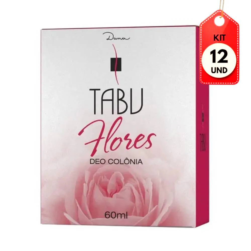 KIT C/12 TABU FLORES DEO COLôNIA 60ML