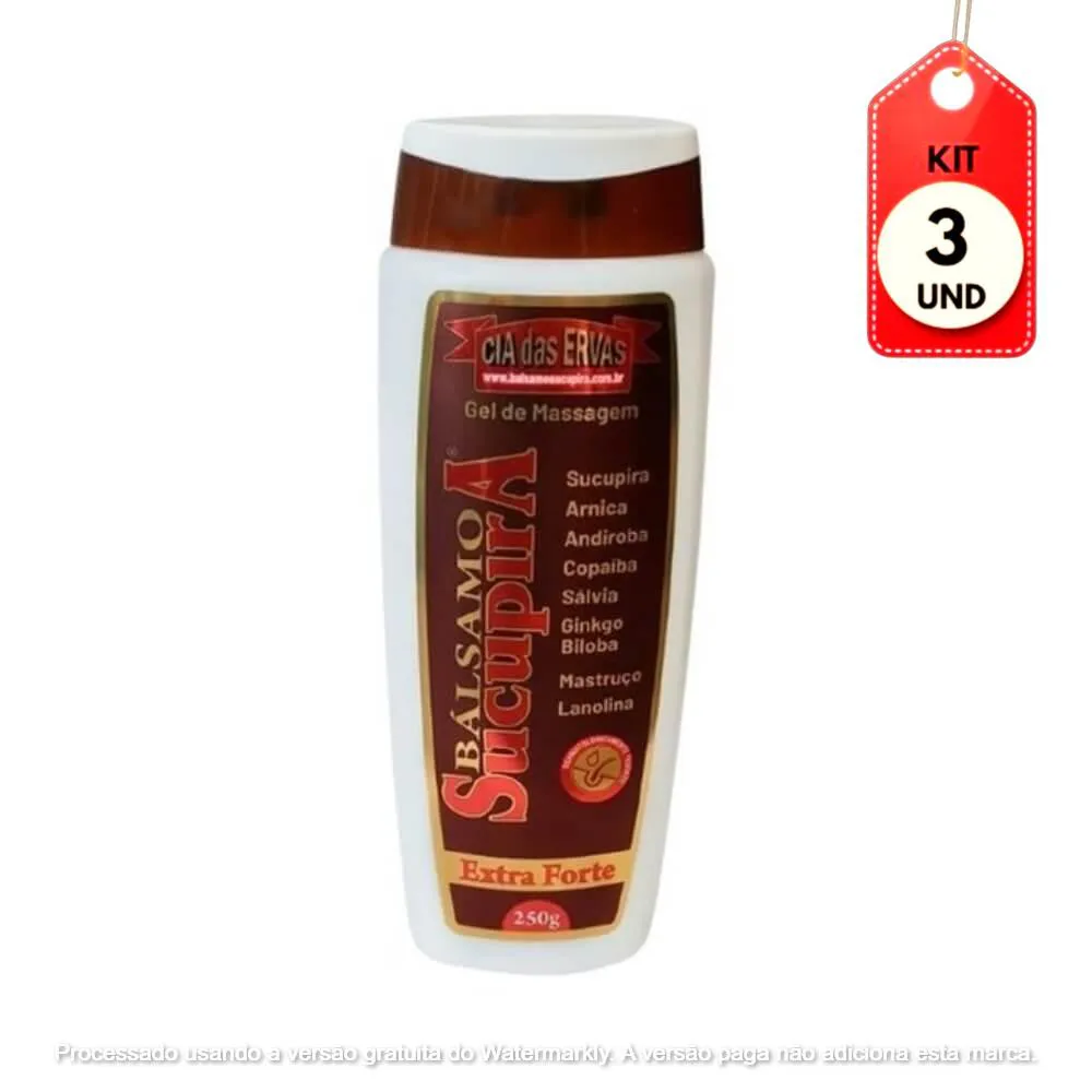 KIT C/03 BALSAMO GEL DE MASSAGEM 250G