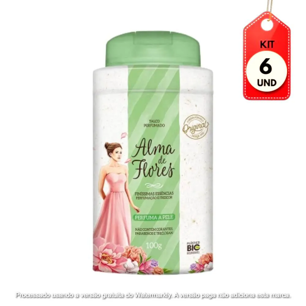 KIT C/06 ALMA DE FLORES CLASSIC TALCO 100G