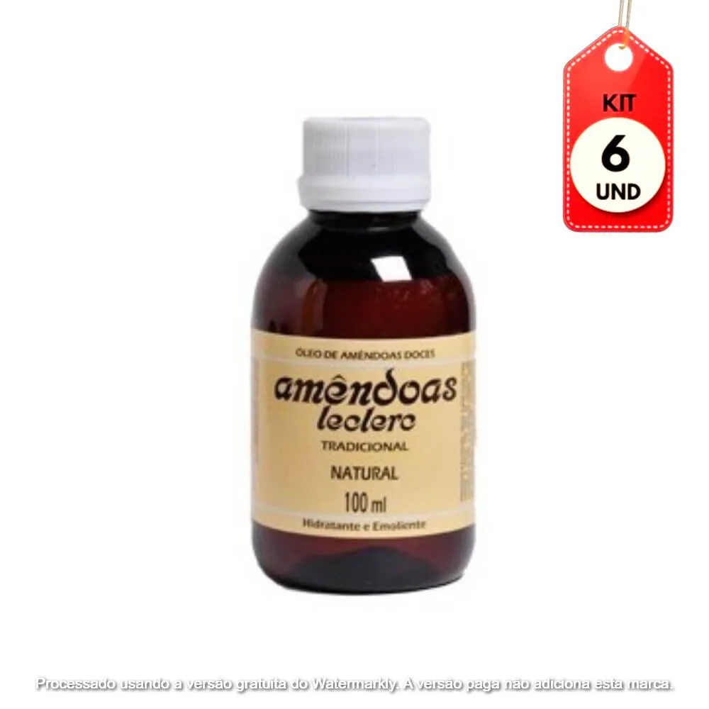 KIT C/06 LECLERC ÓLEO DE AMêNDOAS NATURAL 100ML