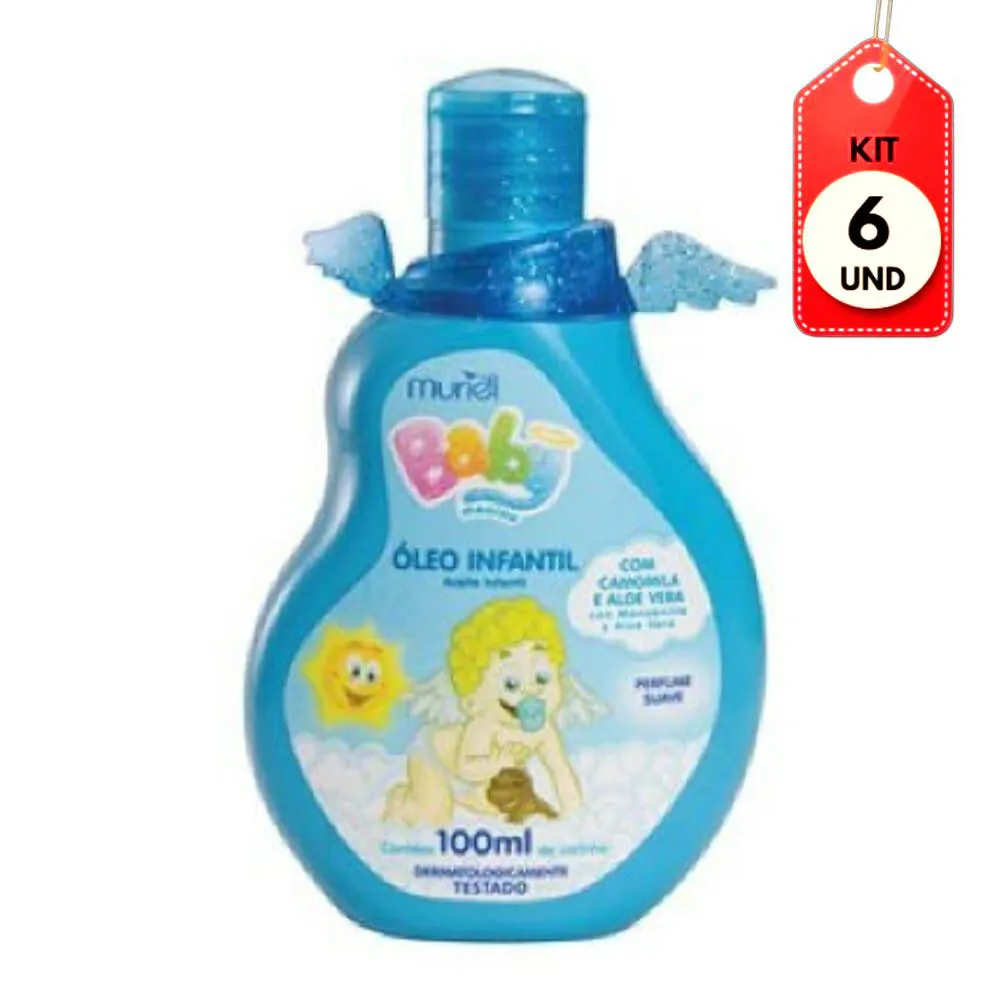 KIT C/06 MURIEL BABY ÓLEO AZUL 100ML