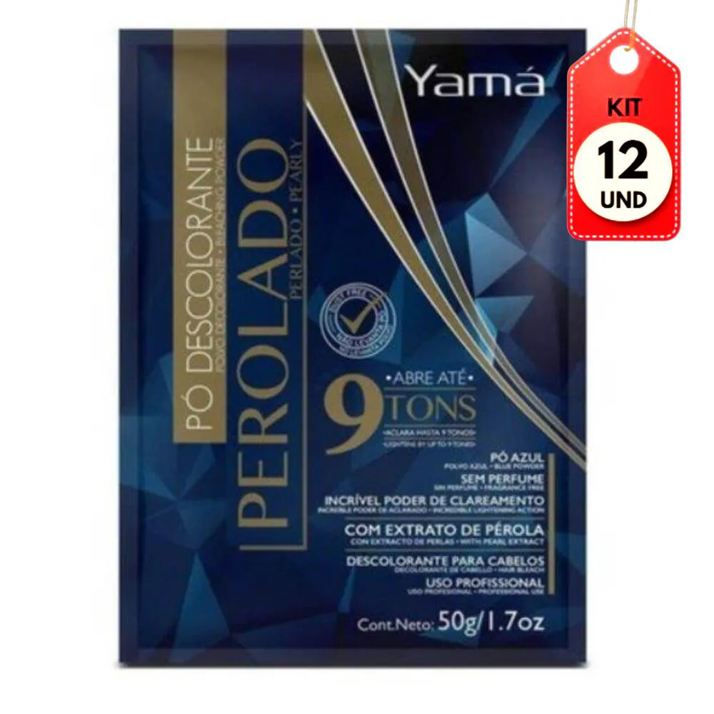 KIT C/12 YAMá PEROLADO Pó DESCOLORANTE 50G