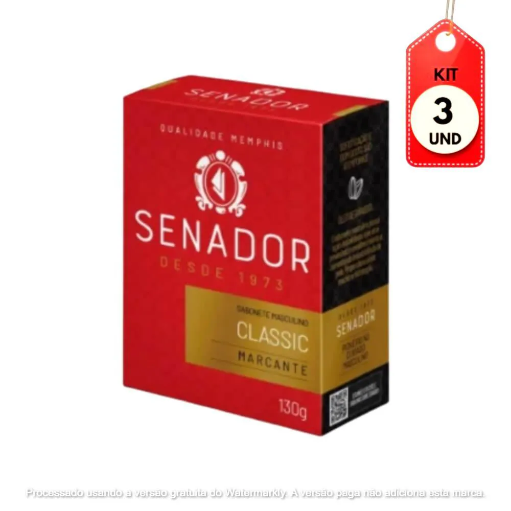 KIT C/03 SENADOR CLASSIC SABONETE 130G
