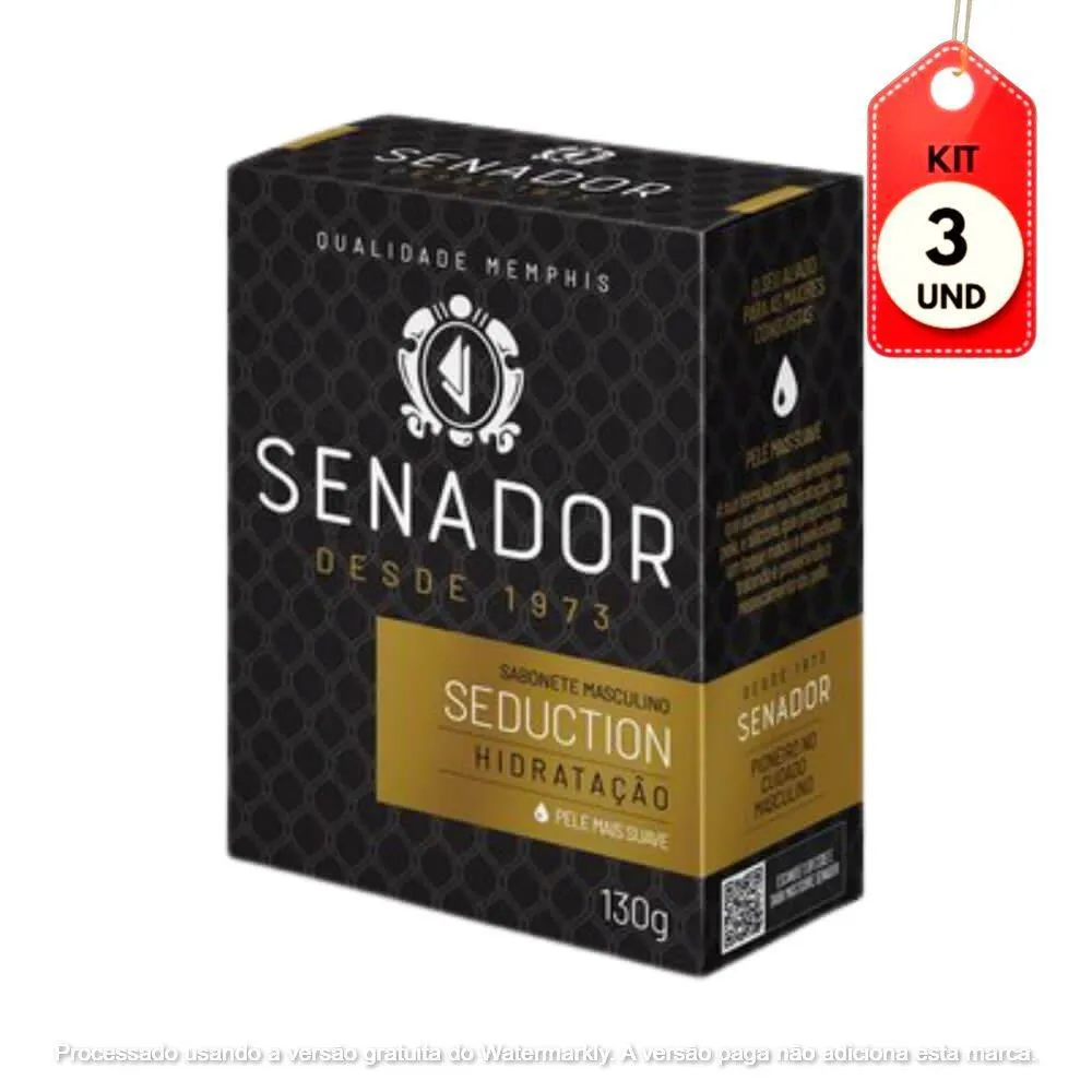KIT C/03 SENADOR SEDUCTION SABONETE 130G