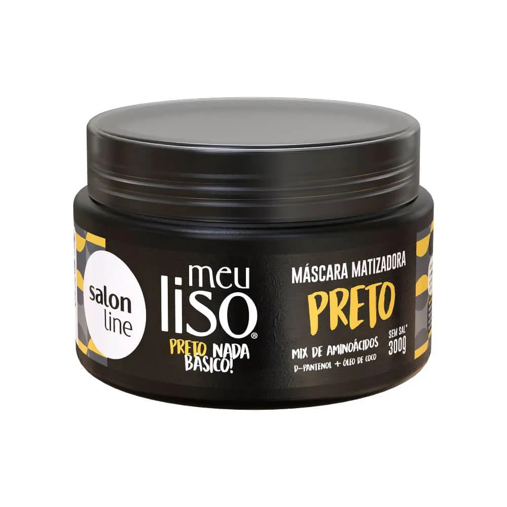 SALON LINE MEU LISO MáSCARA MATIZADORA PRETO 300G