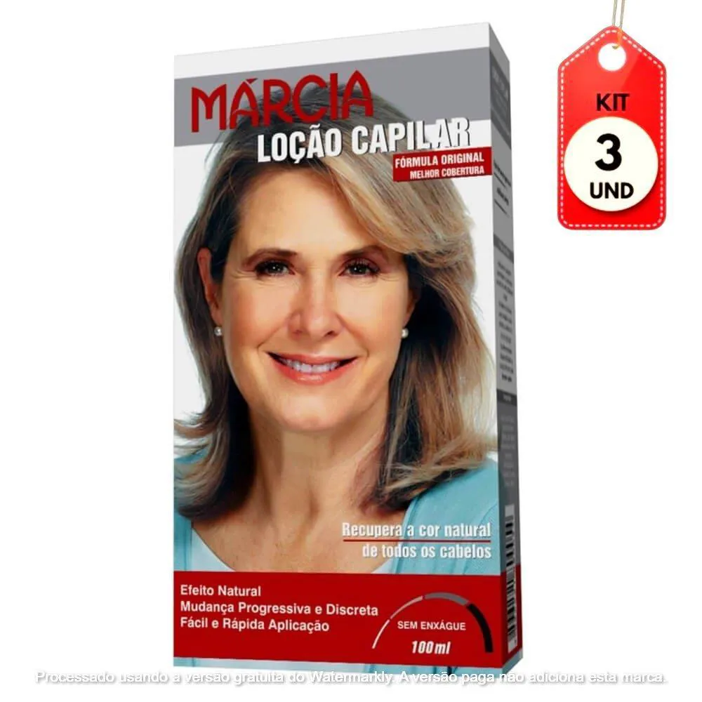 KIT C/03 MáRCIA LOçãO CAPILAR FEMININA 100ML