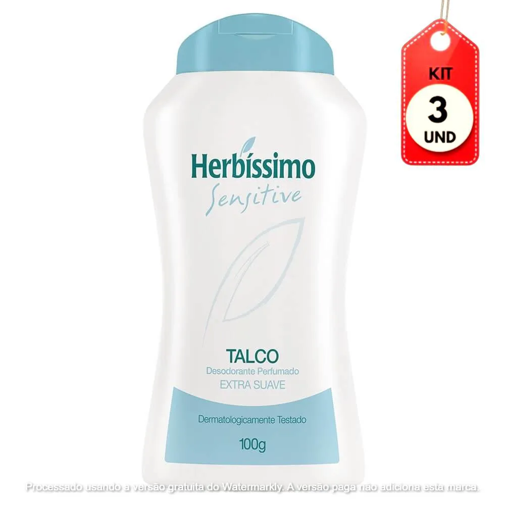 KIT C/03 HERBíSSIMO SENSITIVE TALCO 100G