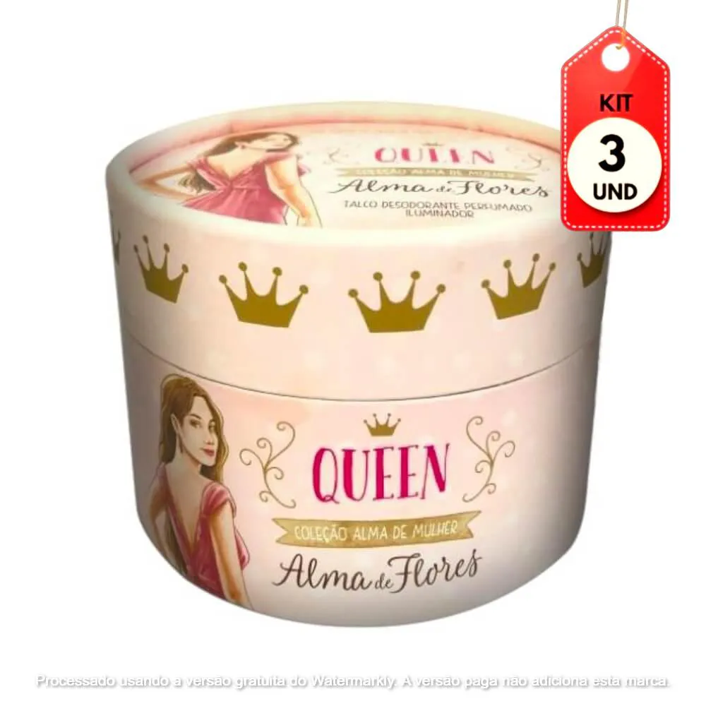 KIT C/03 ALMA DE FLORES QUEEN TALQUEIRA 100G