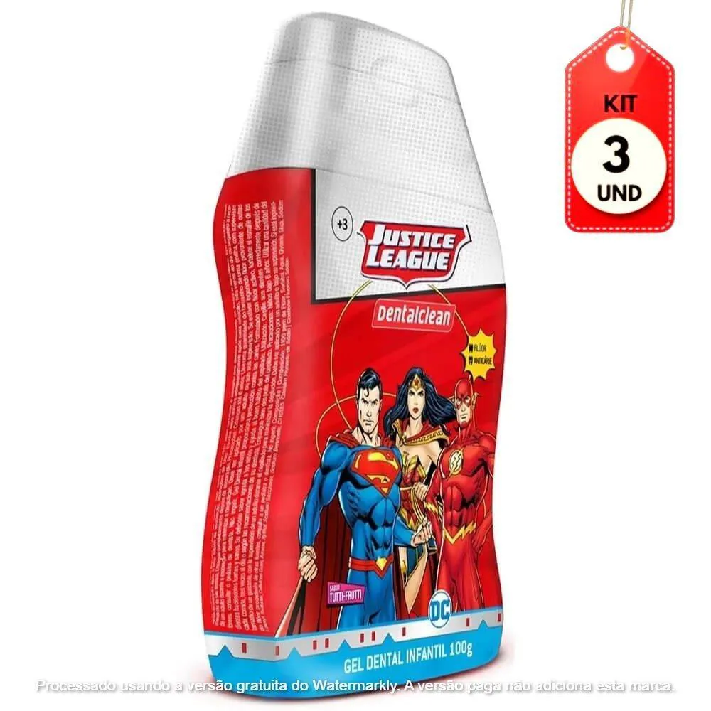 KIT C/03 DENTAL CLEAN GEL HERóIS SEM FLúOR 100G