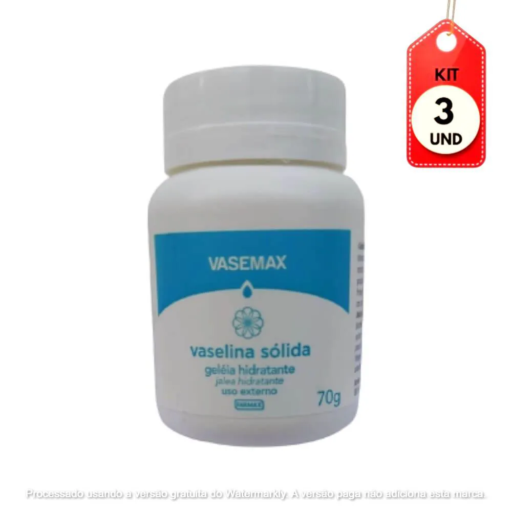 KIT C/03 FARMAX VASELINA SóLIDA PURA 70G