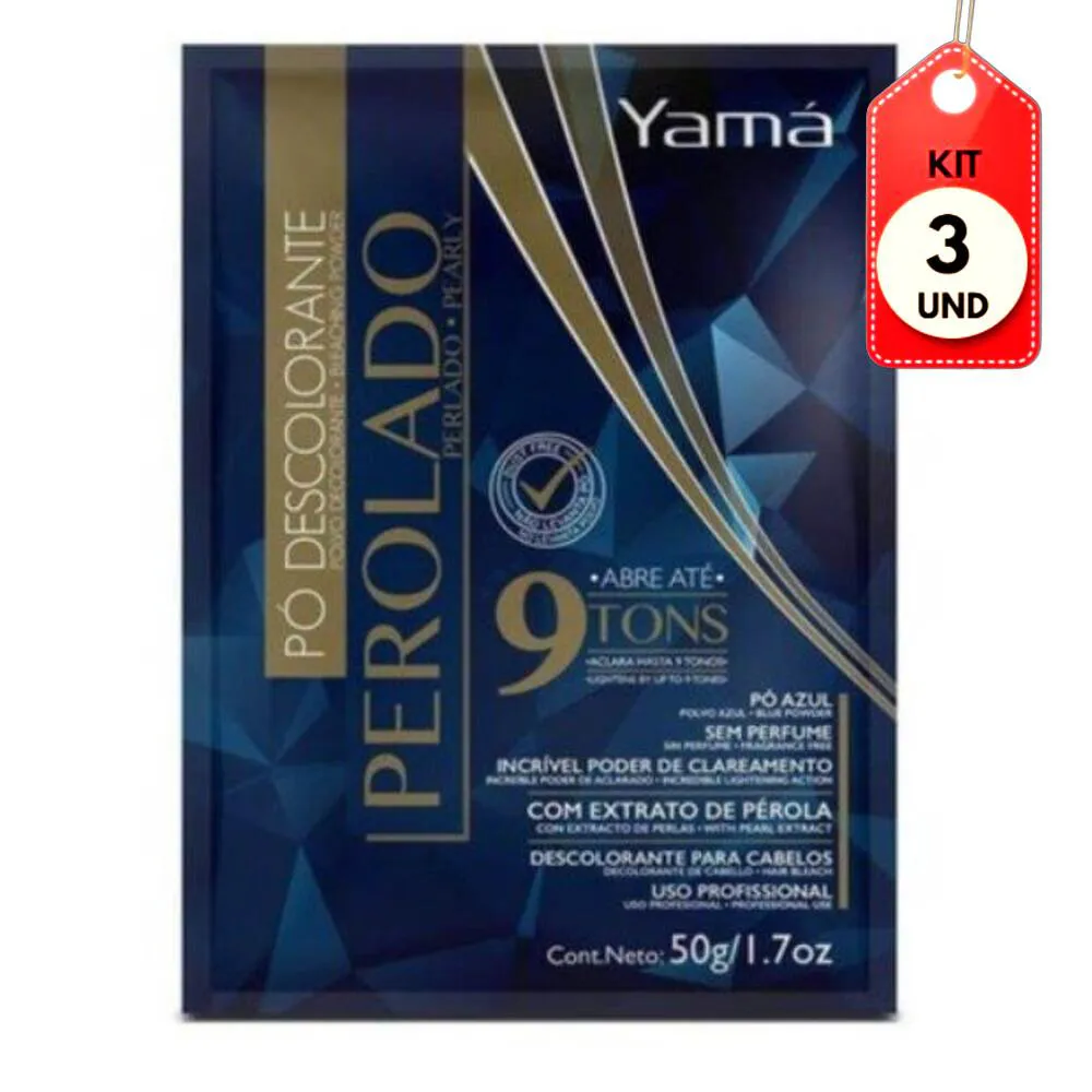 KIT C/03 YAMá PEROLADO Pó DESCOLORANTE 50G