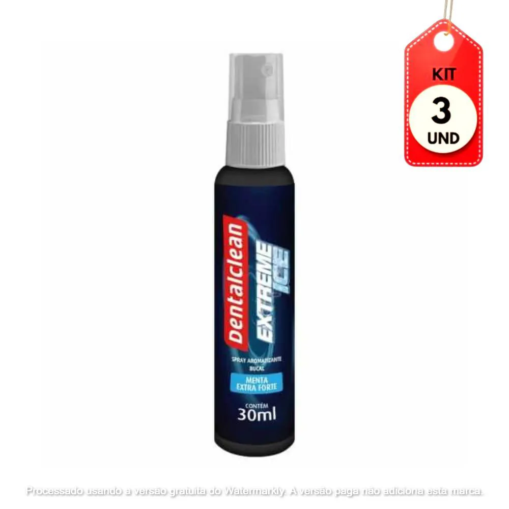 KIT C/03 DCLEAN EXTREME ICE SPRAY BUCAL MENTA 30ML