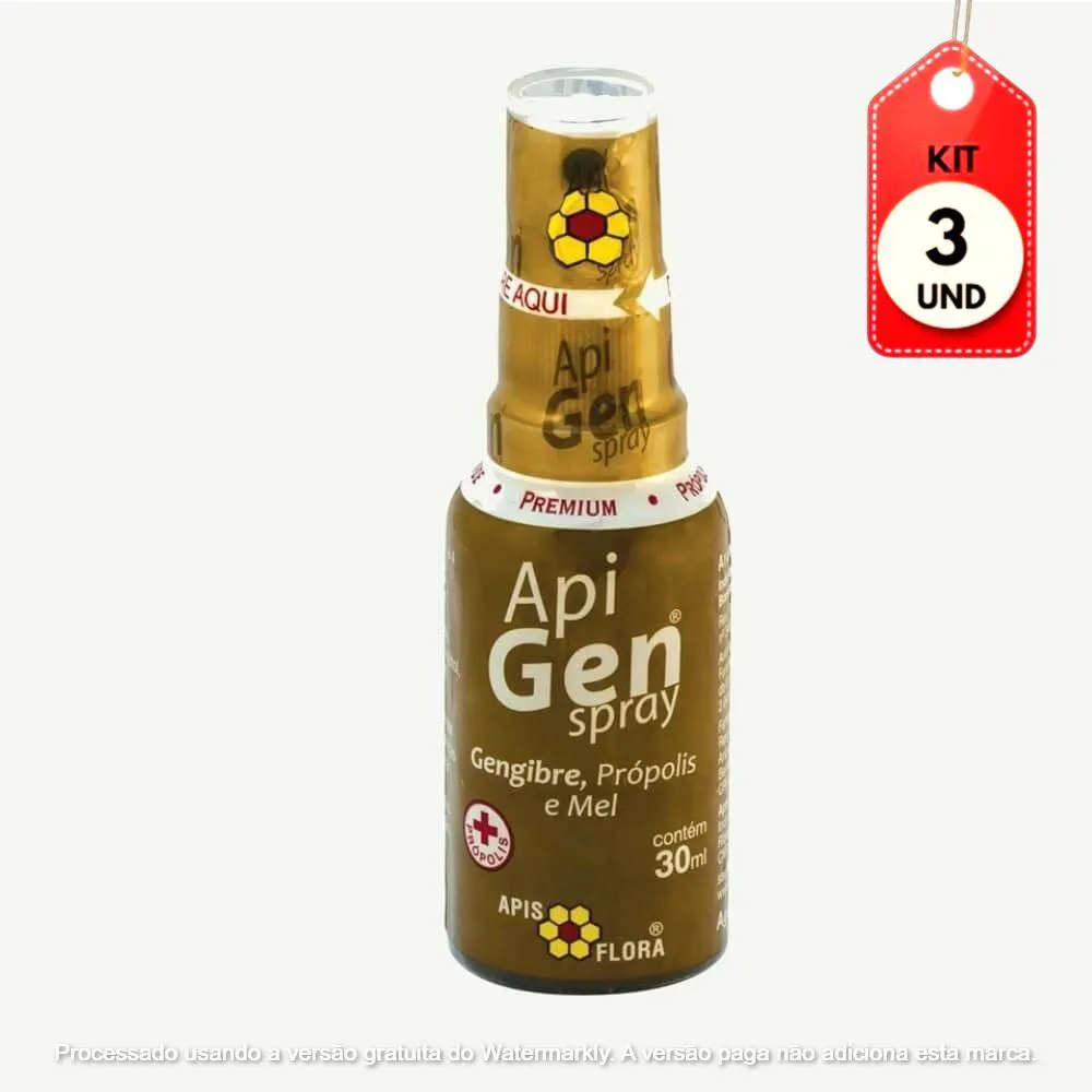 KIT C/03 APIS FLORA APIGEN SPRAY BUCAL 30ML