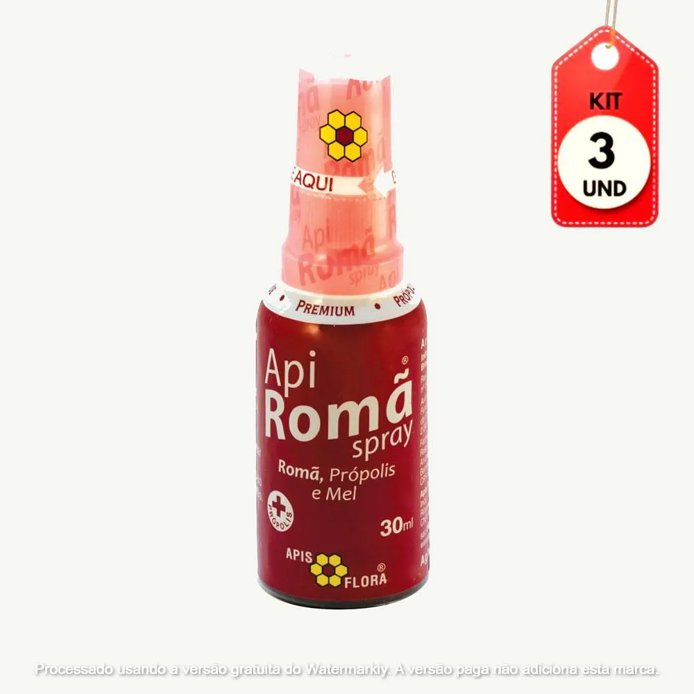 KIT C/03 APIS FLORA APIROMã SPRAY BUCAL 30ML