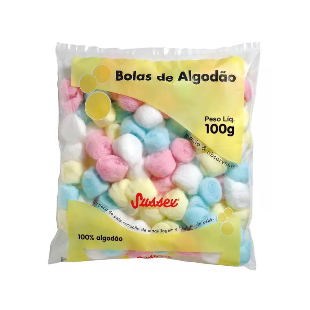 SUSSEX ALGODãO BOLAS COLORIDO 100G