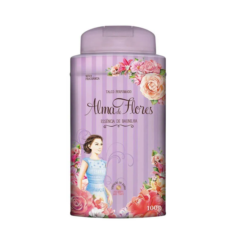 Talco Infantil Alma de Flores Baunilha 100g