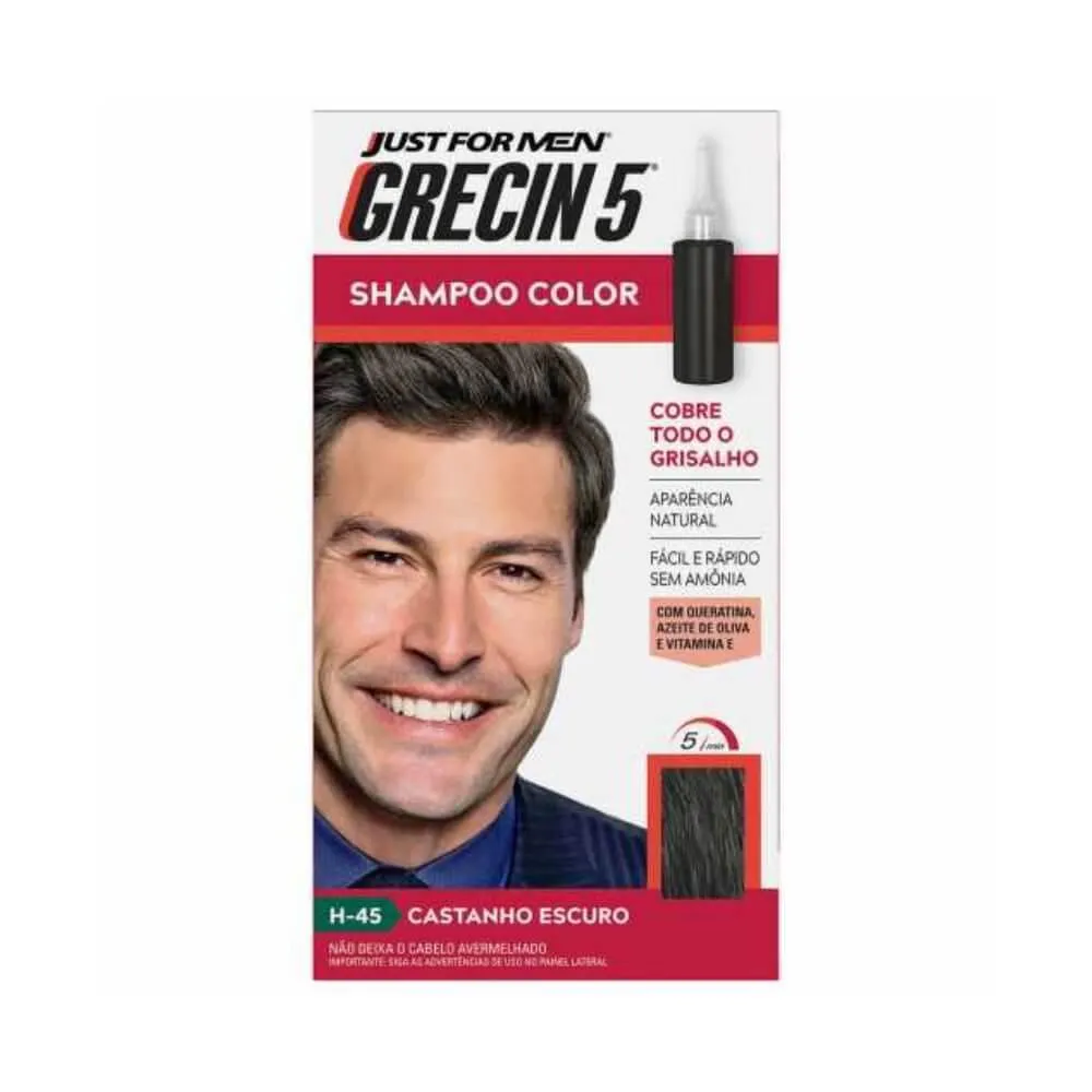 GRECIN 5 SHAMPOO TONALIZANTE CASTANHO ESCURO 60ML