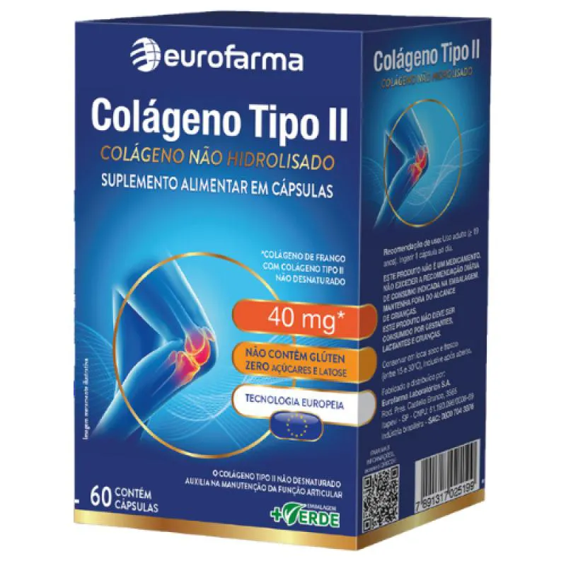 COLáGENO TIPO 2 COM 60 CáPS - EUROFARMA